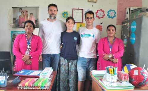 Malossi family- August 5- donating to Mahadevsthan Primary school